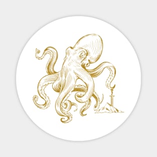 Golden Octosword Magnet